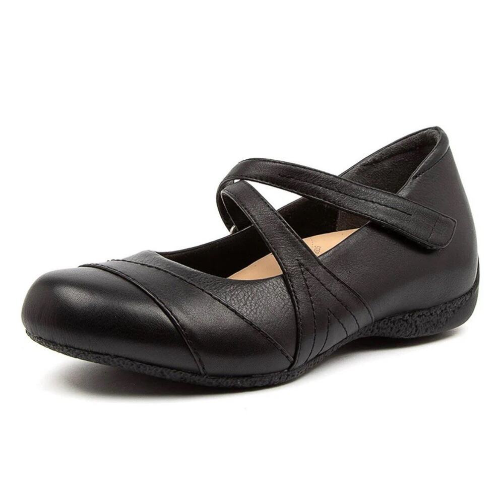 Ziera Xray Mary Jane Flats Womens 10 Black Leather Super Support Comfort Shoe‎